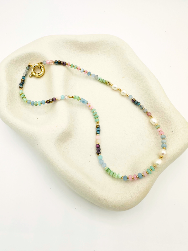 Seafoam Beaded Necklace