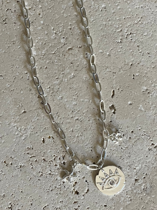 Silver Stargazer Charm Necklace
