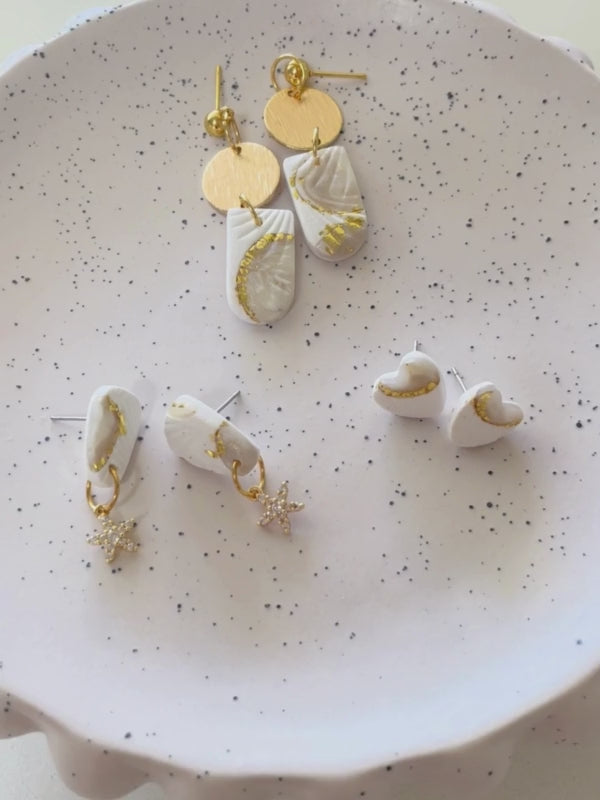 Shell Luxe Golden Dangles