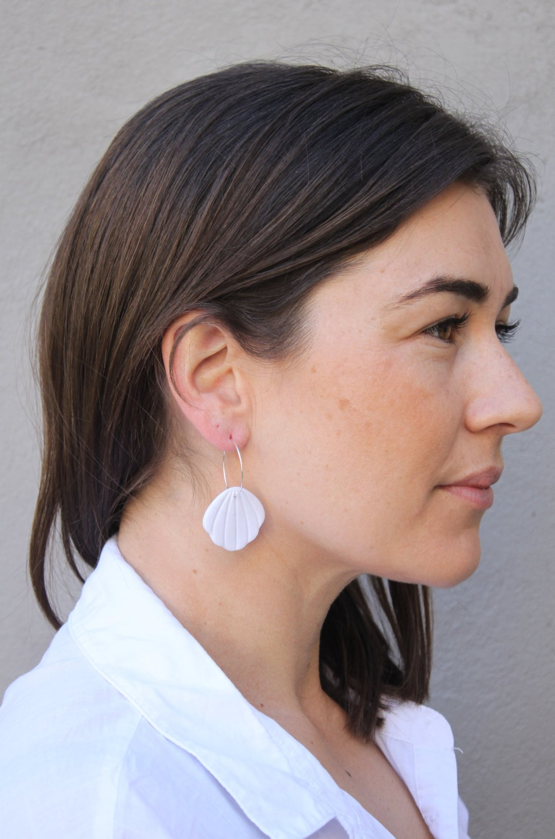 Shell Luxe Pearl Hoops