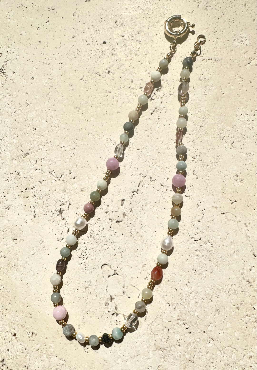 Oyster Stacks Beaded Necklace