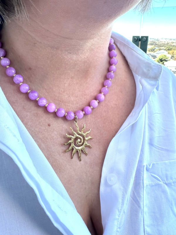 Coral Dusk Beaded Necklace