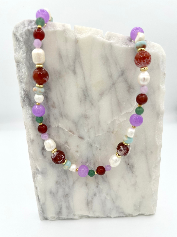 Custom Beaded Initial Necklace