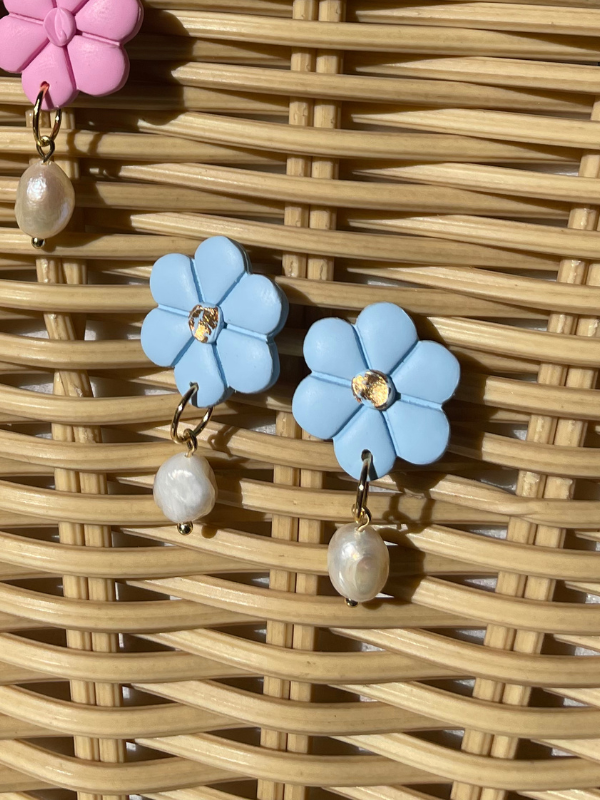 Floral Pearl Dangles