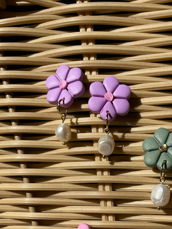 Floral Pearl Dangles