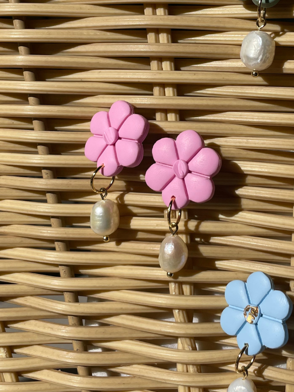 Floral Pearl Dangles