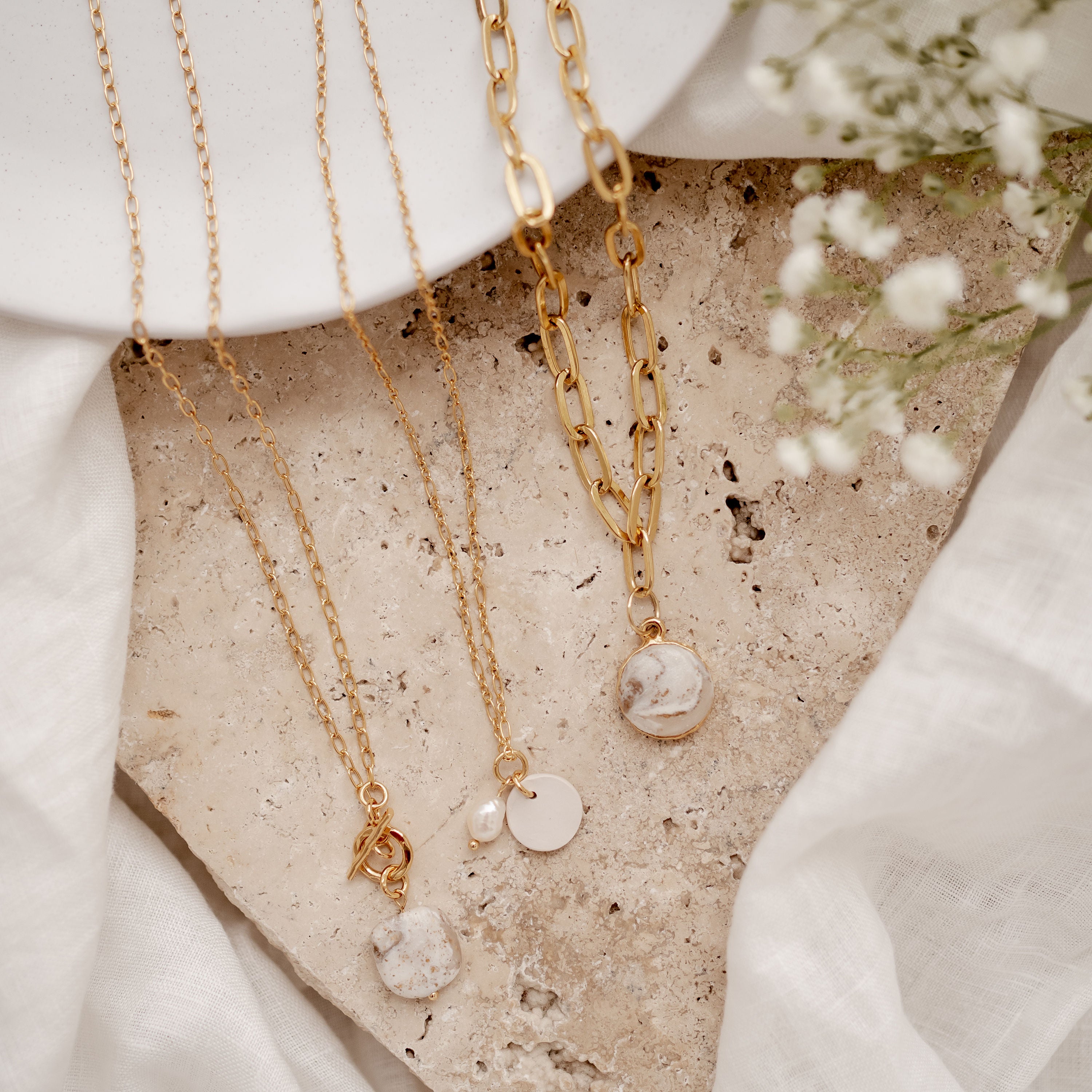 Delicate Custom Discs Layered Necklace Set | Ora Gift